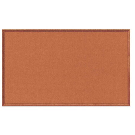 United Visual Products Decor Wood Combo Board, 72"x48", Cherry/Black Porcelain & Pearl UV705DEFAB-CHERRY-BLKPORC-PEARL